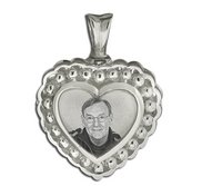 Sterling Silver Heart Cremation   Hair Locket w  Clear Front