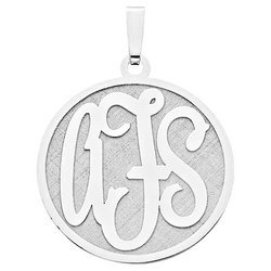 Monogram Pendant or Charm Deeply Etched