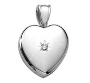 Platinum Heart Premium Weight   Genuine Diamond Locket