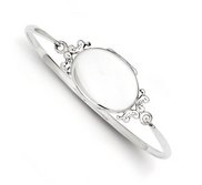 Oval Locket Bangle Bracelet