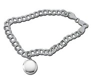 Sterling Silver Round Locket Bracelet