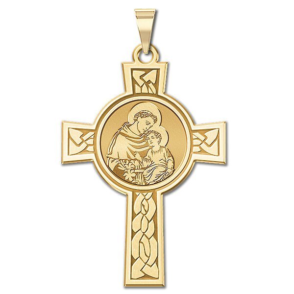 Saint Anthony Cross Religious Medal "EXCLUSIVE" - STCR001-L