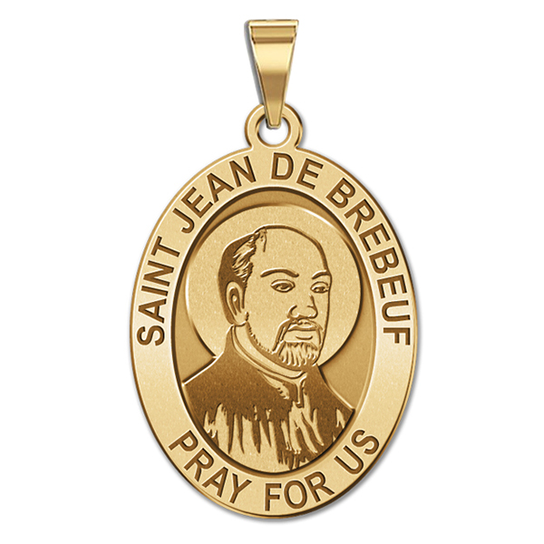 Saint Jean De Brebeuf Oval Religious Medal "EXCLUSIVE" PG98619