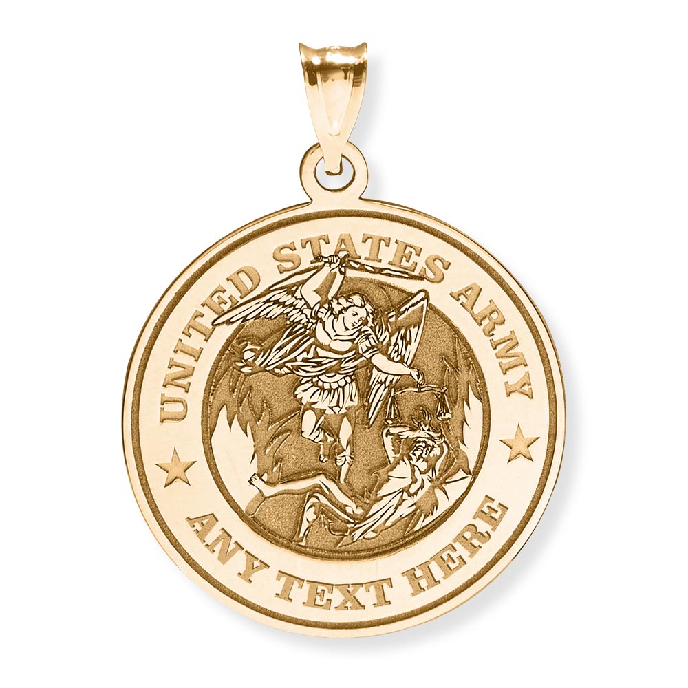 Saint Michael US Army Round Religious Medal "EXCLUSIVE" PG102214
