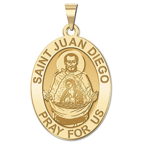 Juan Diego Charm and Badge Pin with Cross St Juan Diego is the Patron Saint of Americas/Natives 1 X 3/4 Sterling Silver Baby Badge with St Juan Diego Charm and Badge Pin with Cross St Juan Diego is the Patron Saint of Americas/Natives 1 X 3/4 Sterling Silver Baby Badge with St