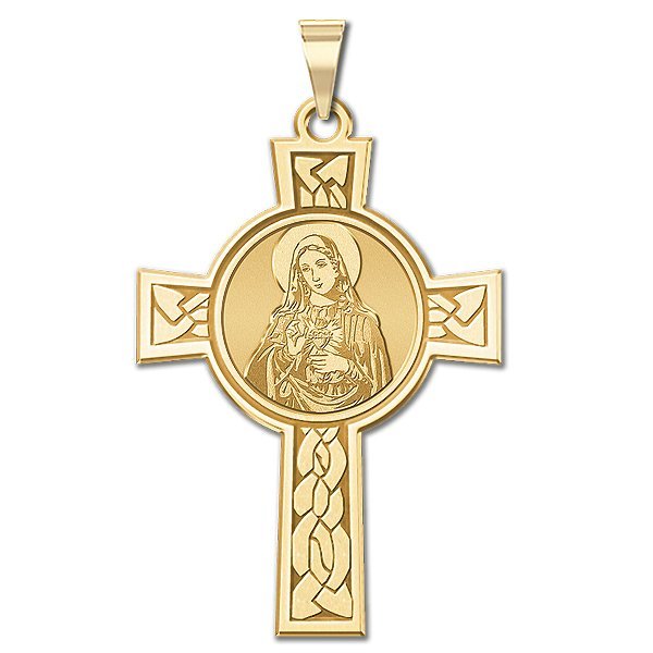 Sacred Heart of Mary Cross Religious Medal EXCLUSIVE