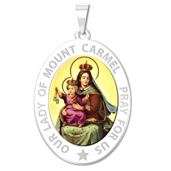 2/3 Inch Size of Dime PicturesOnGold.com Our Lady of Perpetual Help Religious Medal Color Sterling Silver