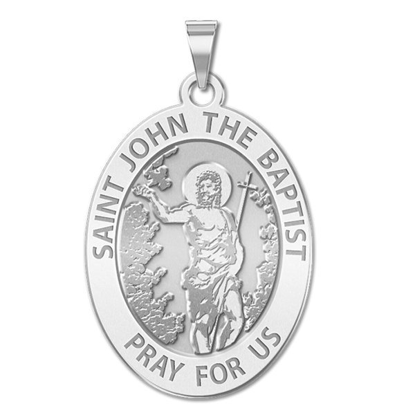 or Sterling Silver PicturesOnGold.com Saint John The Baptist Religious Medal Color 14K Yellow or White Gold or Sterling Silver PicturesOnGold.com Saint John The Baptist Religious Medal Color 14K Yellow or White Gold