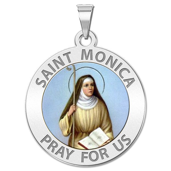 Saint Monica Religious Medal Color Exclusive Pg86933 - St Monica Pendant Gold