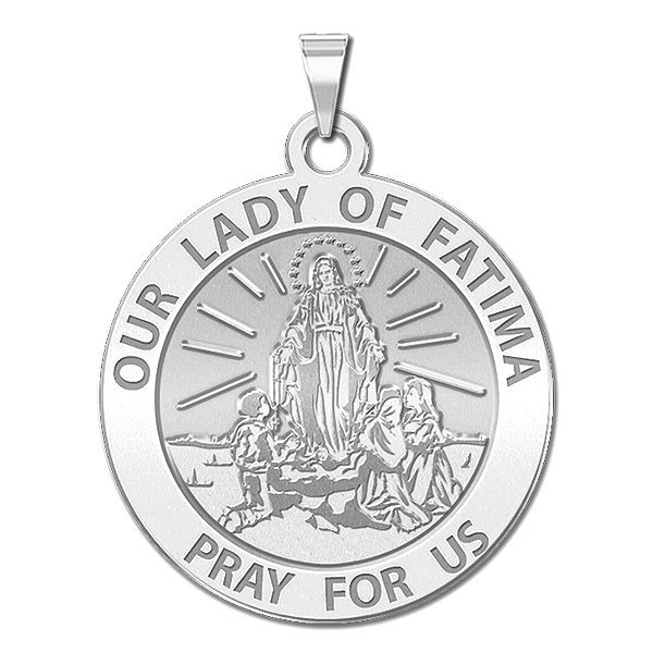 Details about   Sterling Silver 925 Our Lady of Fatima Round Medal Charm Pendant 0.79 Inch