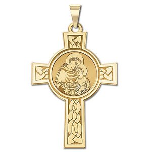 Saint Anthony Cross Religious Medal   EXCLUSIVE 