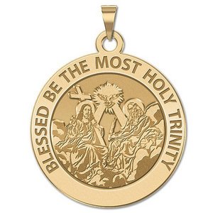 Holy Trinity Round Religious Medal   EXCLUSIVE 