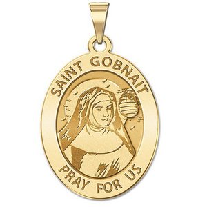 Saint Gobnait Oval Religious Medal   EXCLUSIVE 