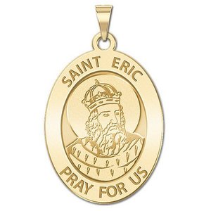 Saint Eric Oval Religious Medal   EXCLUSIVE 