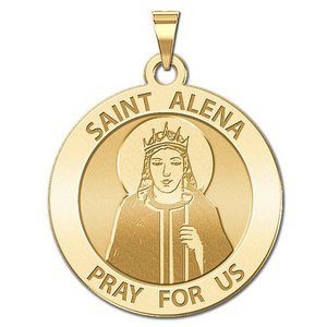 Saint Alena Round Religious Medal  EXCLUSIVE 