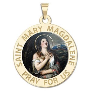 Saint Mary Magdalene Religious Medal  Color EXCLUSIVE 