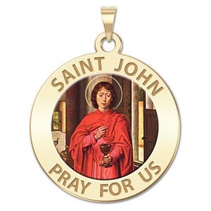 Saint John the Evangelist Religious Medal COLOR  EXCLUSIVE 