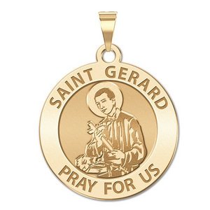 Saint Gerard Religious Round Medal  EXCLUSIVE 
