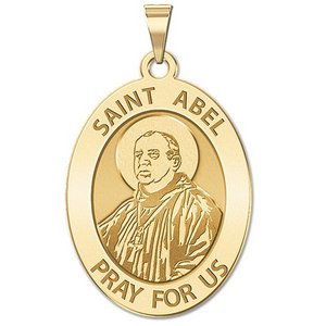 Saint Abel Religious Medal   Oval  EXCLUSIVE 