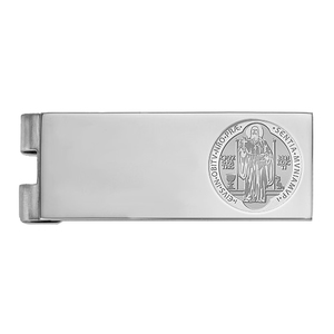 Stainless Steel Engravable Saint Benedict Money Clip