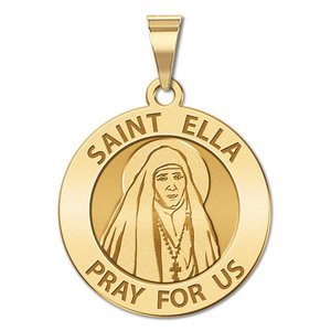 Saint Ella Religious Round Medal  EXCLUSIVE 