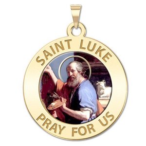 Saint Luke Religious Medal  color EXCLUSIVE 