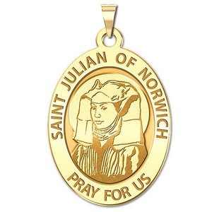 Saint Julian of Norwich Religious Medal   EXCLUSIVE 