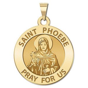 Saint Phoebe Religious Medal  Round EXCLUSIVE 