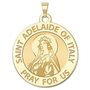 Saint Adelaide of Italy Round Religious Medal    EXCLUSIVE 
