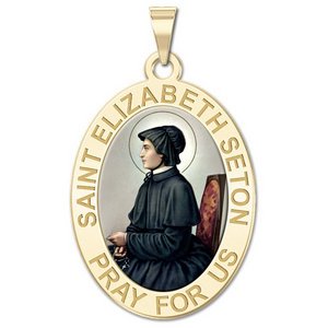 Saint Elizabeth Seton OVAL Religious Medal   EXCLUSIVE 