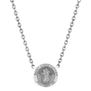 Saint Christopher Pendant with 18 Inch Chain