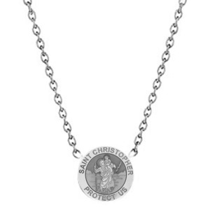 Saint Christopher Pendant with 18 Inch Chain