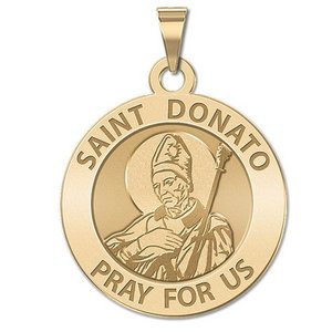 Saint Donato of Arezzo Round Religious Medal  EXCLUSIVE 
