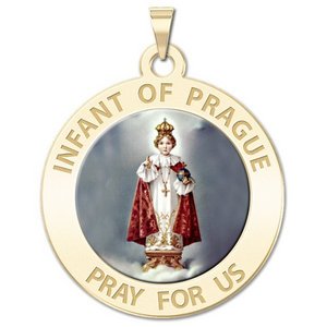 Infant of Prague Religious Medal   Color EXCLUSIVE 