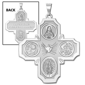 4 Way Cross Religious Medal   EXCLUSIVE 