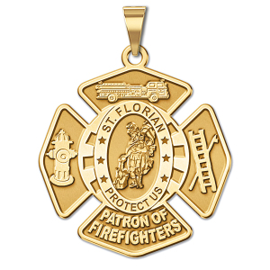 Saint Florian Patron of Firefighters Badge Religious Medal