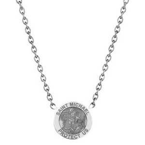 Saint Michael Pendant with 18 Inch Chain