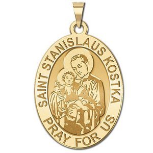 Saint Stanislaus Kostka   Oval Religious Medal  EXCLUSIVE 