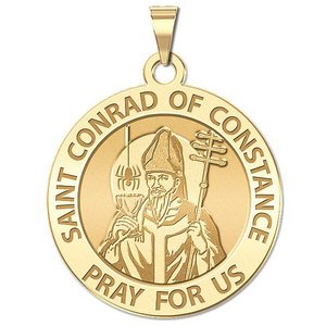 Saint Conrad of Constance Round Religious Medal    EXCLUSIVE 