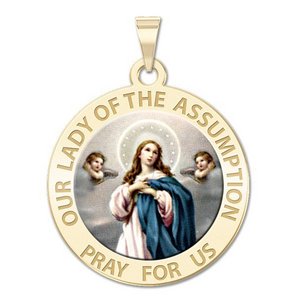 Our Lady of the Assumption Religious Medal   Color EXCLUSIVE 
