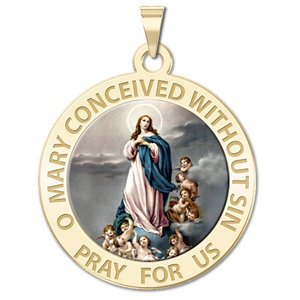 Immaculate Conception Religious Medal   EXCLUSIVE Color 