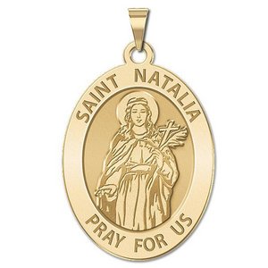 Saint Natalia OVAL Religious Medal   EXCLUSIVE 