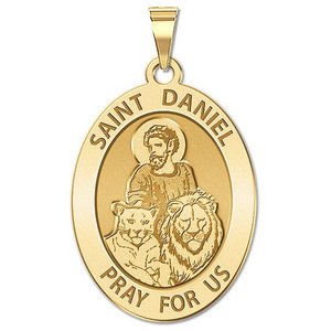 Saint Daniel OVAL Religious Medal   EXCLUSIVE 