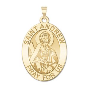 Saint Andrew Oval Religious Medal  EXCLUSIVE 