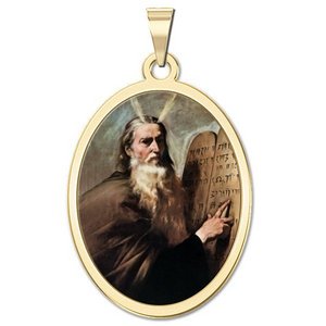 Moses OVAL Religious Medal   EXCLUSIVE 