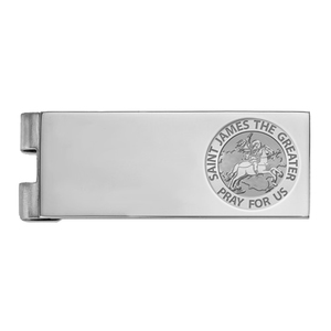 Stainless Steel Engravable Saint James the Greater Money Clip