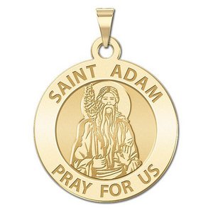 Saint Adam Round Religious Medal    EXCLUSIVE 