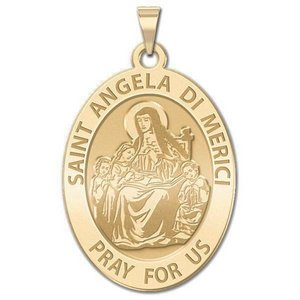 Saint Angela di Merici Oval Religious Medal  EXCLUSIVE 