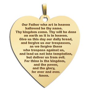  Lord s Prayer  Heart Pendant