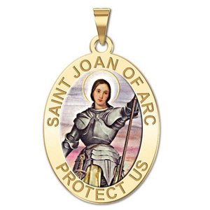 Saint Joan of Arc Religious Medal  color EXCLUSIVE 